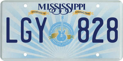 MS license plate LGY828