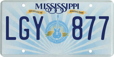 MS license plate LGY877