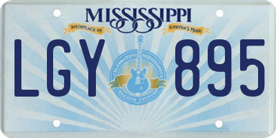 MS license plate LGY895