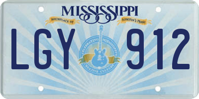 MS license plate LGY912