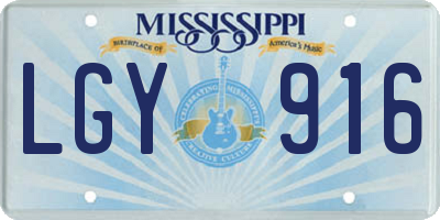 MS license plate LGY916
