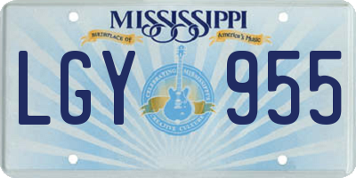 MS license plate LGY955