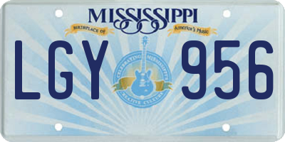 MS license plate LGY956