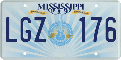 MS license plate LGZ176