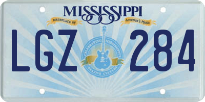 MS license plate LGZ284