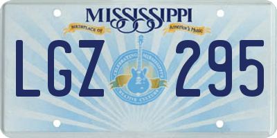 MS license plate LGZ295