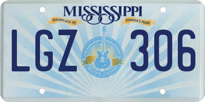MS license plate LGZ306