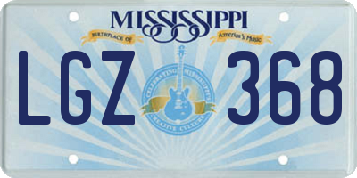 MS license plate LGZ368