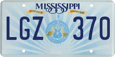 MS license plate LGZ370