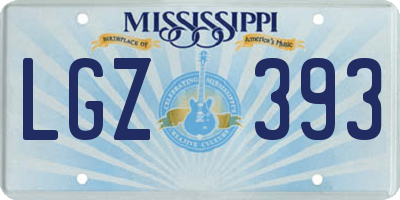 MS license plate LGZ393