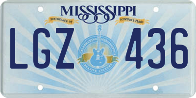 MS license plate LGZ436