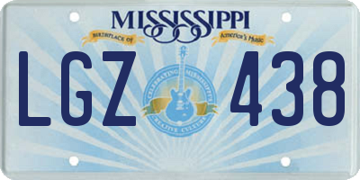 MS license plate LGZ438