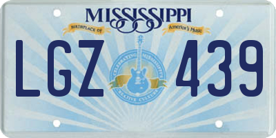 MS license plate LGZ439