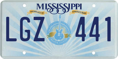 MS license plate LGZ441