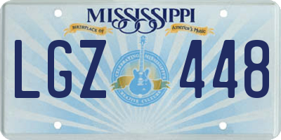MS license plate LGZ448