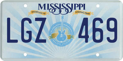 MS license plate LGZ469
