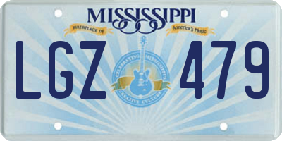 MS license plate LGZ479