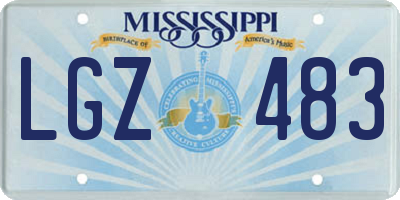MS license plate LGZ483