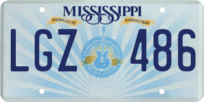 MS license plate LGZ486