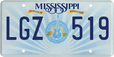 MS license plate LGZ519