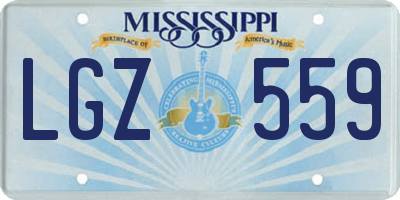 MS license plate LGZ559