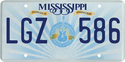 MS license plate LGZ586