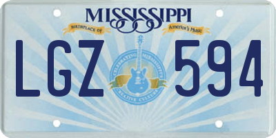 MS license plate LGZ594