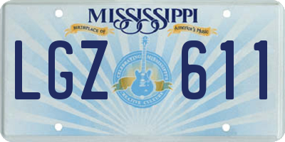 MS license plate LGZ611