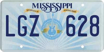 MS license plate LGZ628