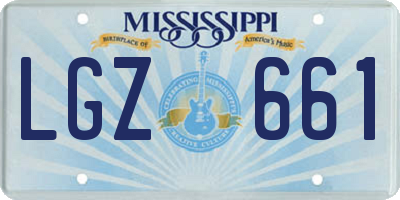 MS license plate LGZ661