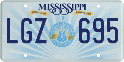 MS license plate LGZ695