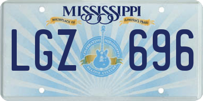 MS license plate LGZ696