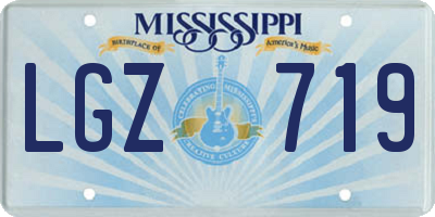MS license plate LGZ719