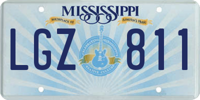 MS license plate LGZ811