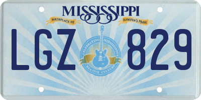 MS license plate LGZ829