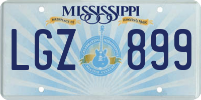 MS license plate LGZ899