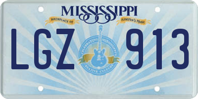 MS license plate LGZ913