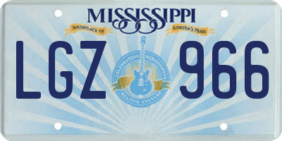 MS license plate LGZ966