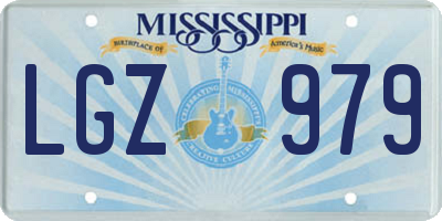 MS license plate LGZ979