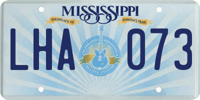 MS license plate LHA073