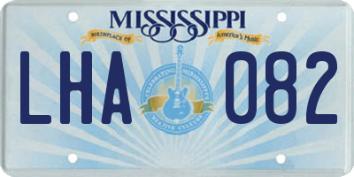 MS license plate LHA082