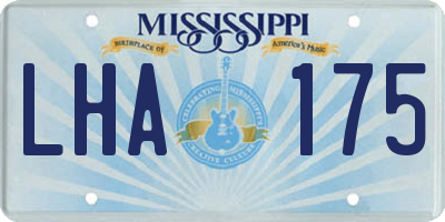 MS license plate LHA175