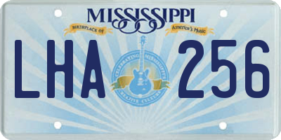 MS license plate LHA256