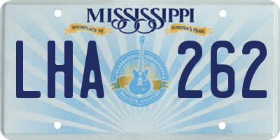 MS license plate LHA262