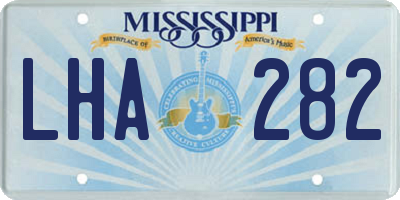 MS license plate LHA282