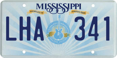 MS license plate LHA341