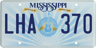 MS license plate LHA370