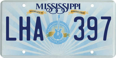MS license plate LHA397
