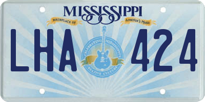 MS license plate LHA424
