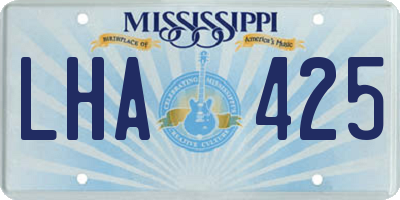 MS license plate LHA425